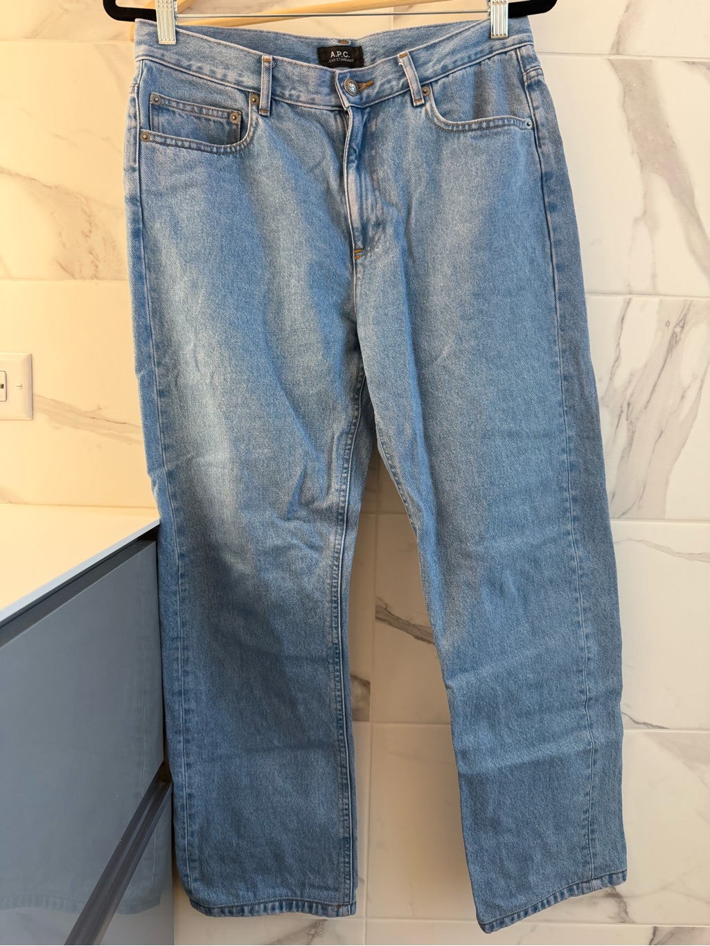 A.P.C. Light Blue Straight-Leg Jeans
